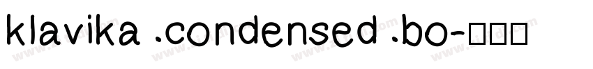 klavika condensed bo字体转换